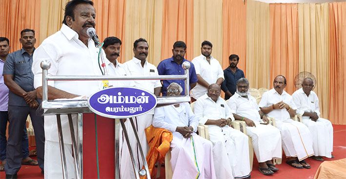 பெரம்பலூரில் அருண் நேருவுக்கு ஆதரவாக அமைச்சர் கே.என்.நேரு தீவிர வாக்குசேகரிப்பு….