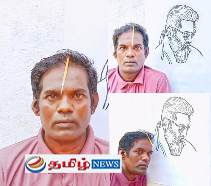 தல அஜித் படத்தை தன் தலையால் வரைந்த ஓவியர்!…