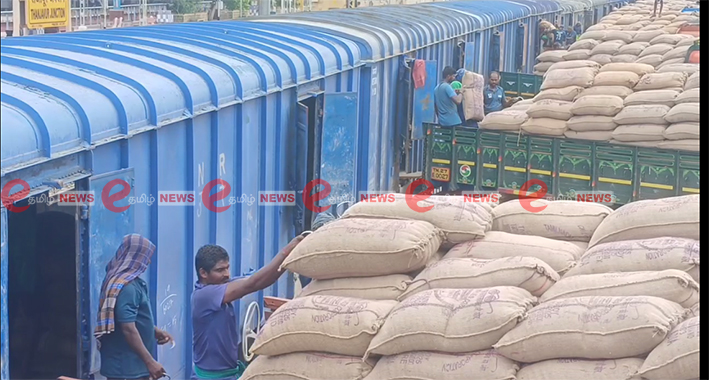 சென்னை-திருப்பூருக்கு  2,000 டன் நெல் மூட்டை.. அனுப்பும் பணி தீவிரம்