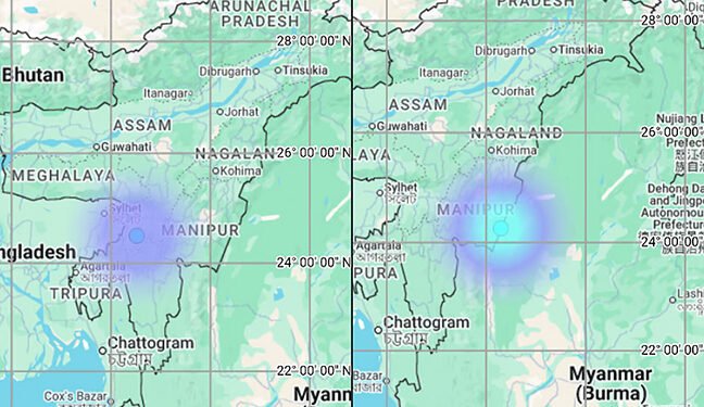 மணிப்பூர் மற்றும் அசாமில் அதிகாலையில் நிலநடுக்கம்