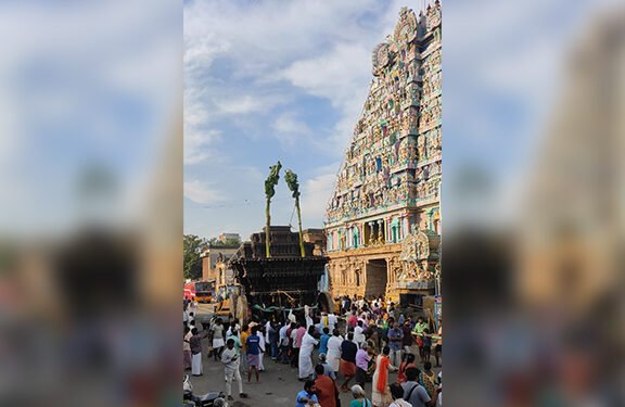 திருவானைக்காவல் ஜம்புகேஸ்வரர் அகிலாண்டேஸ்வரிகோவில் தேர்வெள்ளோட்டம்