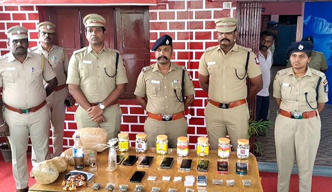 கோவை போதைப்பொருள் வேட்டை: மெத்தபெட்டமைன், கஞ்சா சாக்லேட் பறிமுதல் – 5 பேர் கைது