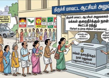 திருச்சியில் தேர்தல் விதிமுறை எதிரொலி: மக்கள் குறைதீர்க்கும் நாள் கூட்டம் ரத்து – பொதுமக்கள் ஏமாற்றம்