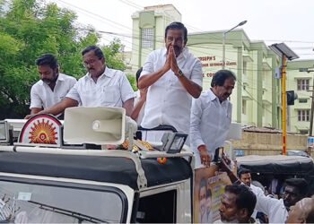 திருச்சி மேற்கு தொகுதி வாக்காளர்களுக்கு நேரில் நன்றி தெரிவித்த எம்எல்ஏ கே.என்.நேரு