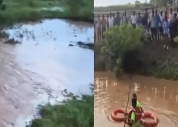 வௌ்ள நீரில் அடித்துசெல்லப்பட்ட 6வயது சிறுவன்