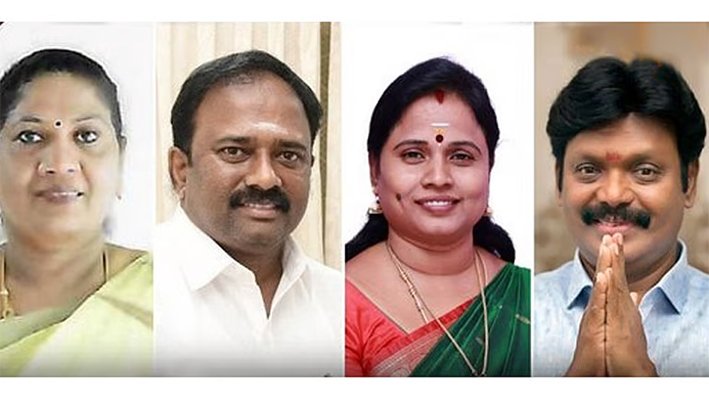 Tamil Nadu Legislative Assembly Speaker J.C.D. Prabhakar signing official notices issued to the four resigned MLAs at the Secretariat on June 12 2026.