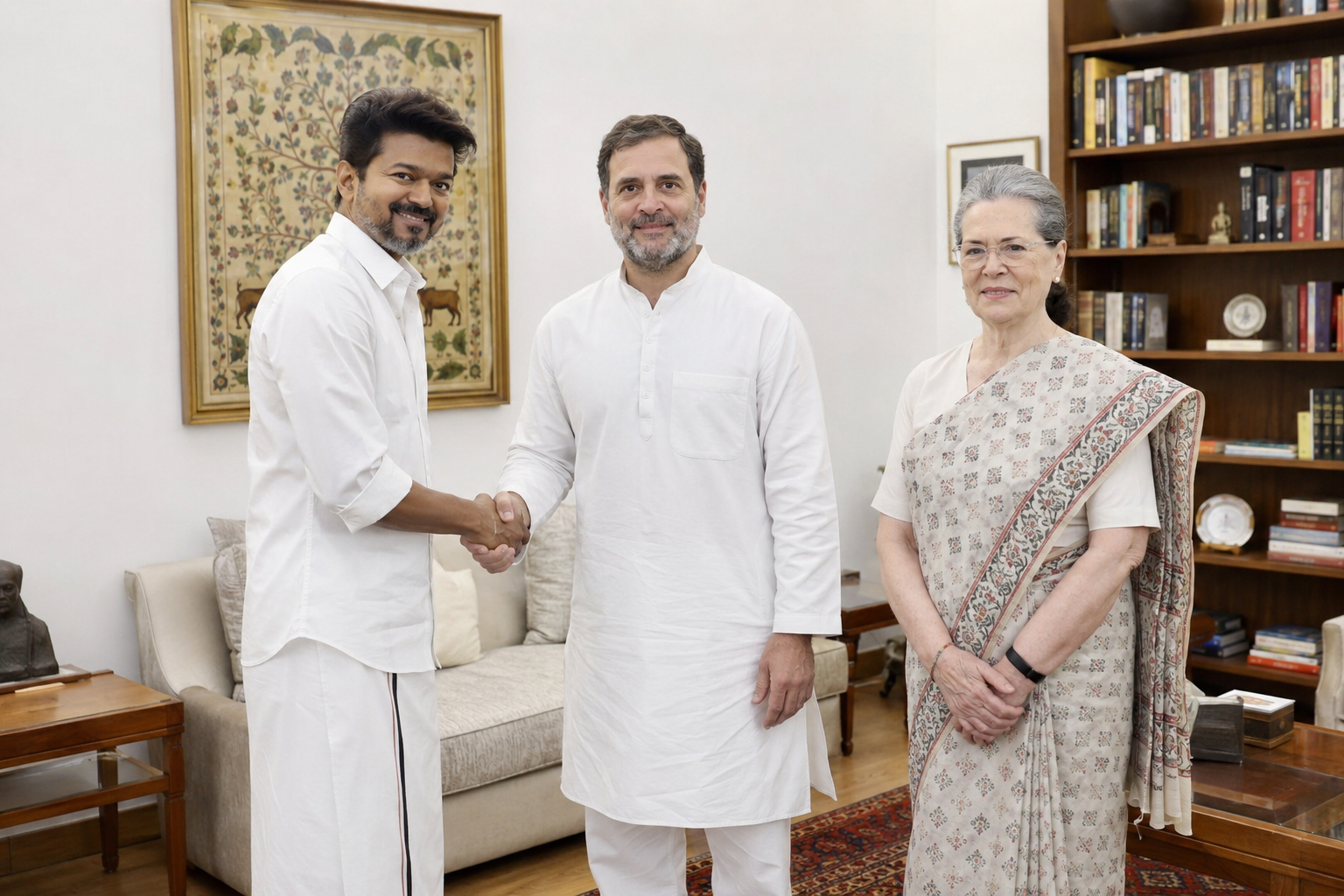 டெல்லி பயணம்: சோனியா, ராகுல் காந்தியைச் சந்திக்கிறார் முதல்வர் விஜய்! தமிழக ஆட்சியில் 59 ஆண்டுகளுக்குப் பின் காங்கிரஸ் பங்கேற்ற நிலையில் முக்கிய நகர்வு