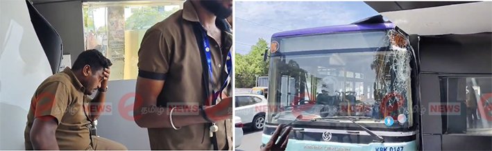 Tambaram MTC Bus Accident Driver Fainted Passengers Safe Chennai 2026