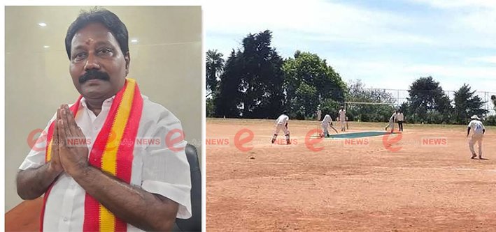 திருச்சியில் கிரிக்கெட் போட்டி.. நவல்பட்டு விஜி துவங்கி வைக்கிறார