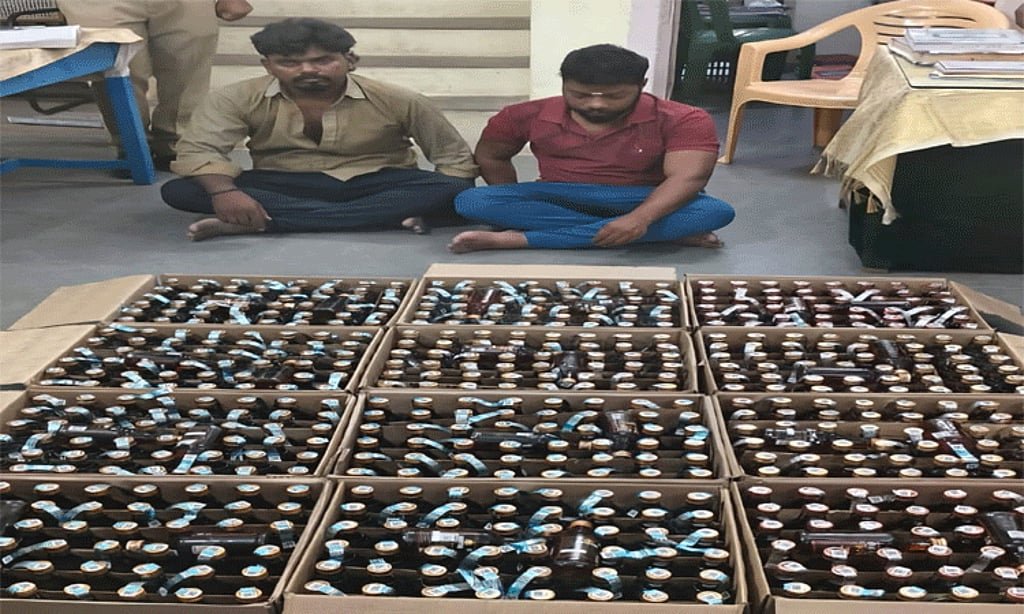 திருப்பத்தூர் ரோந்து: 600 மதுபாட்டில் பறிமுதல், 2 பேர் கைது
