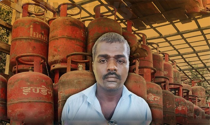 வீடுகளை குறிவைத்து கியாஸ் சிலிண்டரை திருட முயன்ற நபர் கைது..