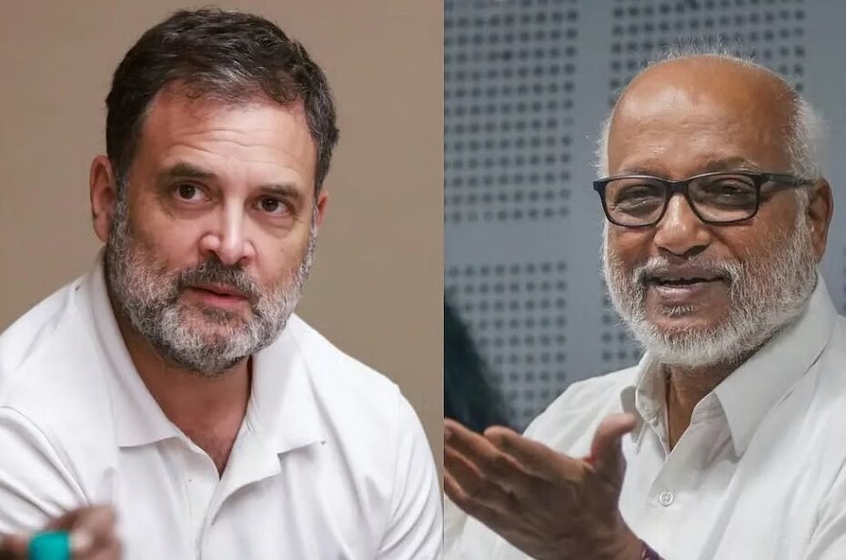 ராகுல் காந்தி பேச்சுக்கு சிபிஎம் பொதுச்செயலாளர் எம்.ஏ. பேபி கண்டனம் தெரிவித்த காட்சி