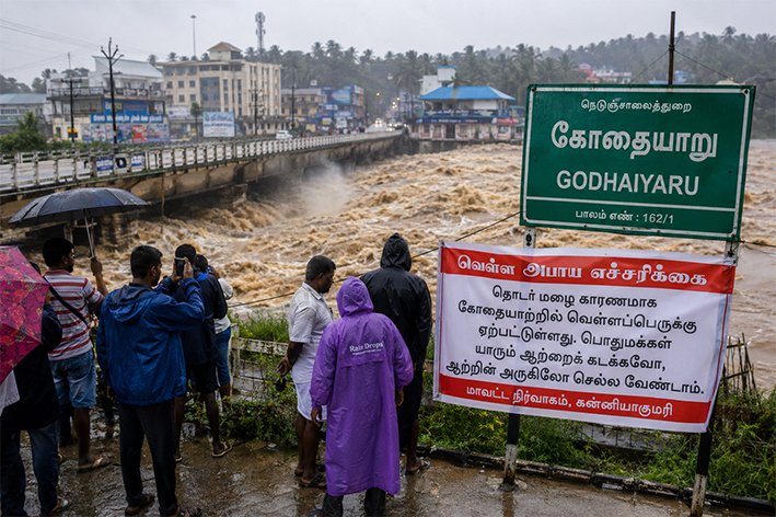 Massive flash floods overflowing at the Thirparappu waterfalls and Kothai river in Kanyakumari district due to heavy rains on June 12 2026.