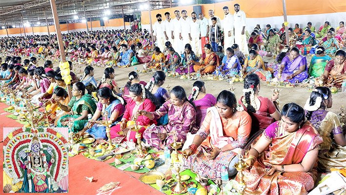 திருச்சி செல்லாயி அம்மன் கோவில் 1008 குத்துவிளக்கு பூஜை
