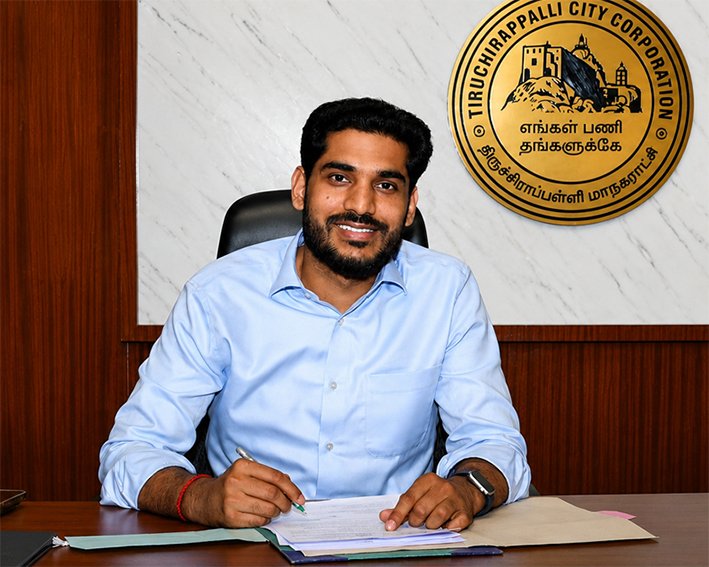 Trichy City Corporation Commissioner and senior officials during the census training class orientation program in Tiruchirappalli in June 2026.