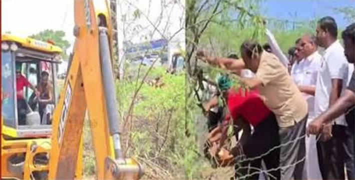 கருவேல மரங்களை அகற்றிய வைகோ… பொதுமக்கள் வரவேற்பு