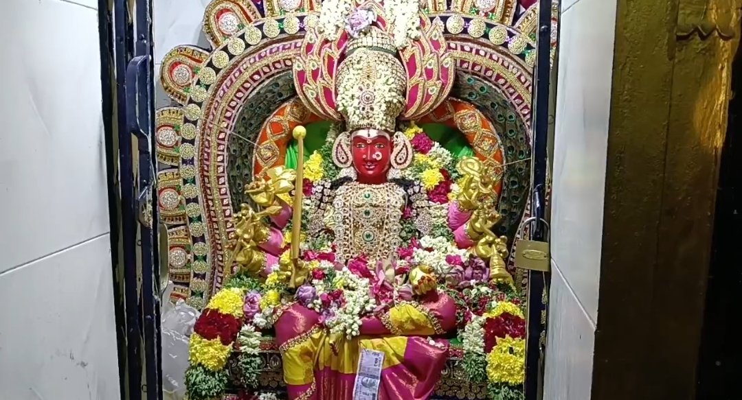 கரூர் ஸ்ரீ வேம்பு மாரியம்மன் சமயபுரம் மாரியம்மன் அலங்காரத்தில் காட்சி