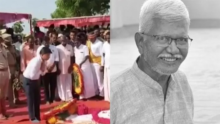 எழுத்தாளர் பூமனி உடல் அரசு மரியாதையுடன் நல்லடக்கம்