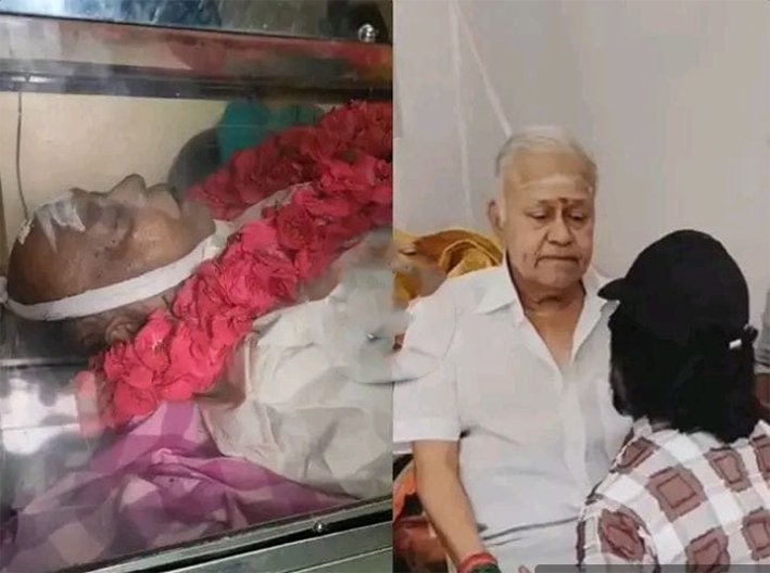 நடிகர் VC ஜெயமணி உடலுக்கு ராதாரவி நேரில் அஞ்சலி