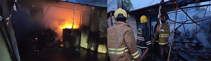 பயங்கர தீ விபத்து-ஓட்டல் உட்பட 4 கடைகள் எரிந்து நாசம்