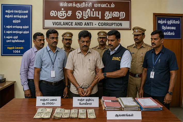 கள்ளக்குறிச்சியில் ரூ.2500 லஞ்சம் வாங்கிய அதிகாரி கைது