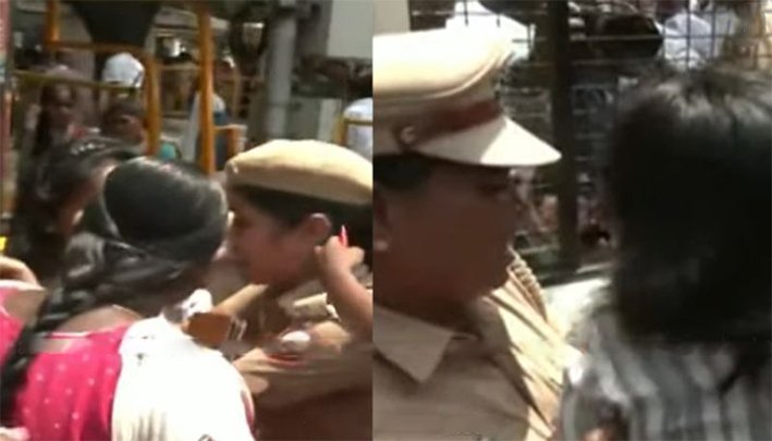 தலைமைச் செயலகம் முன் பெண் தற்கொலை முயற்சி