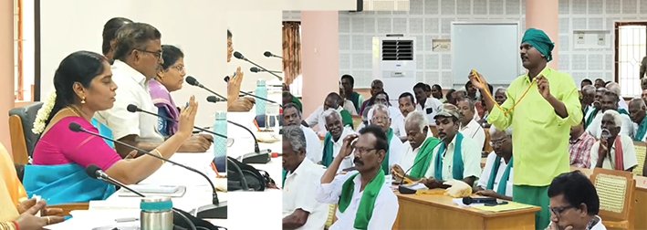 தாலி கயிறு எடுத்து வந்து விவசாயிகள்- அரியலூர் கலெக்டர் ஆதங்கம்
