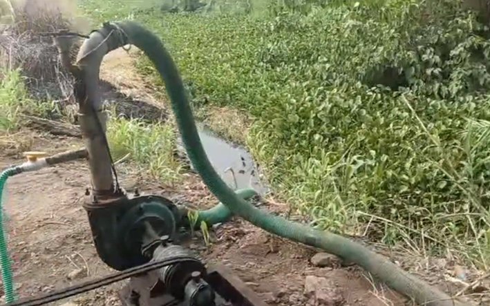 கரூர் காவிரி ஆற்றில் மோட்டார் மூலம் நீர் திருட்டு...கோரிக்கை