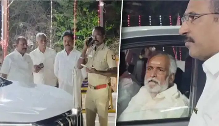 திருத்தணி கோவிலுக்கு வந்த சேகர்பாபு கார் தடுத்து நிறுத்தம்