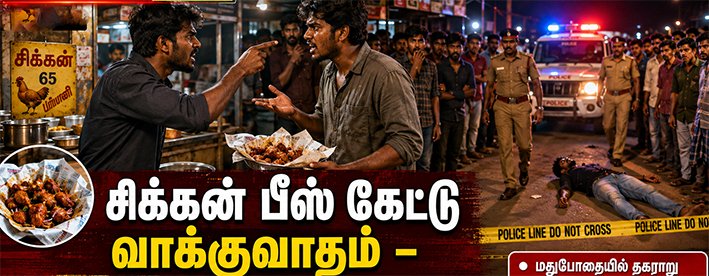 சிக்கன் பீஸ் கேட்டு வாக்குவாதம்–நண்பன் கொலை!