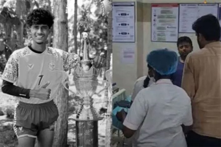 கபடி விளையாடிய வாலிபர் மயங்கி விழுந்து பலி