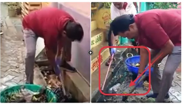 சாக்கடை கால்வாய்களை சுத்தம் செய்த தவெக MLA ஜெகநாத் மிஸ்ரா