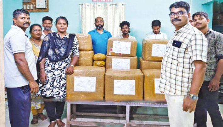 கஞ்சா கடத்திய 3வாலிபர்கள் சிறையில் அடைப்பு-150 கிலோ பறிமுதல்