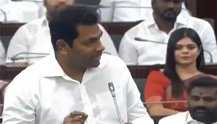 சட்டப்பேரவையில் எ.வ.வேலு - ஆதவ் அர்ஜுனா இடையே காரசார விவாதம்