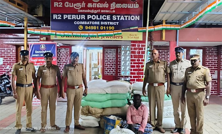 1.10டன் குட்கா பதுக்கி விற்பனை – ஒருவர் கைது- ஒருவர் எஸ்கேப்