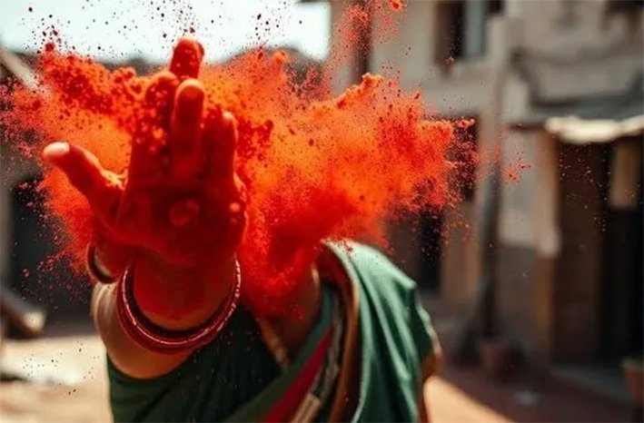 முகத்தில் மிளகாய் பொடி தூவி 6½ பவுன் நகை பறிப்பு