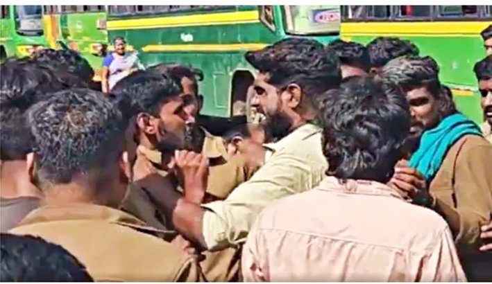 மதுரையில் ஆட்டோ டிரைவர்கள் - மினி பஸ் டிரைவர்கள் மோதல்