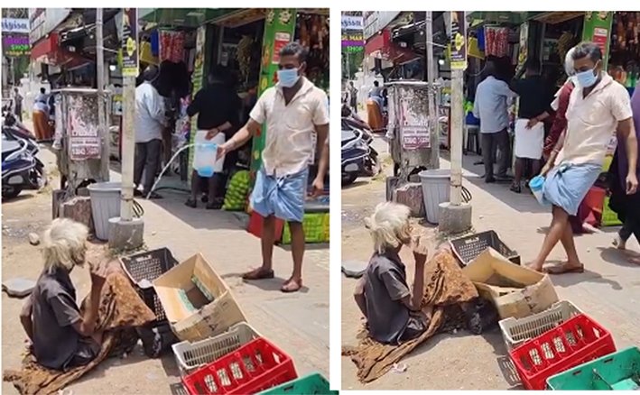 கோவையில் முதியவர் மீது கொடூர தாக்குதல்… பரபரப்பான காட்சி