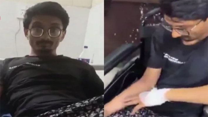 வெடித்து சிதறிய புதிய செல்போன்...வாலிபருக்கு பலத்த தீக்காயம்