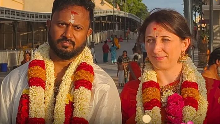 ரஷ்ய பெண்ணை கரம்பிடித்த சென்னை வாலிபர்