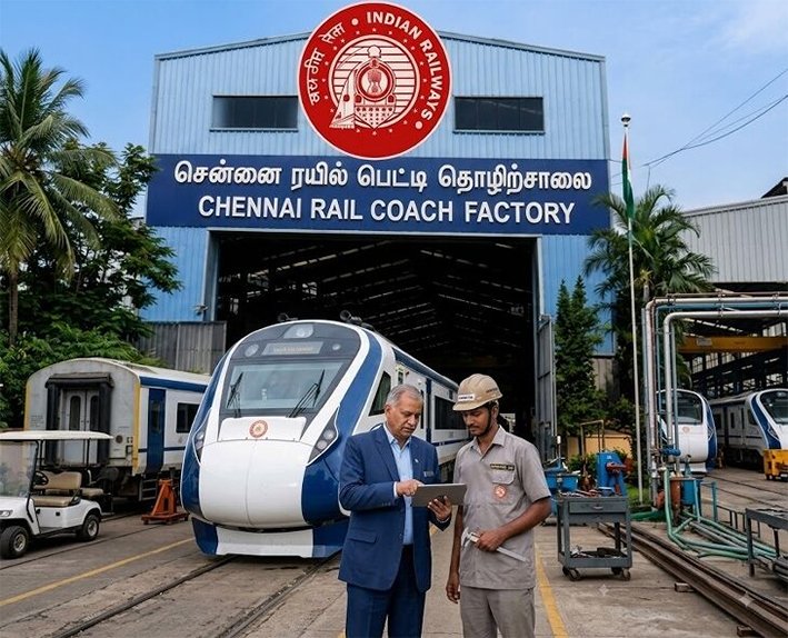 சென்னையில் ரயில் பெட்டி தொழிற்சாலையில் வேலை!