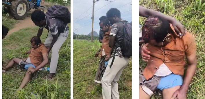 ரயிலில் இருந்து கீழேவிழுந்து பயணி படுகாயம்-கோவையில் பயங்கரம்