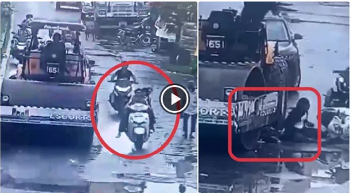 ரோடு ரோலர் ஏறி இறங்கியதில் 19 வயது இளம்பெண் பலி