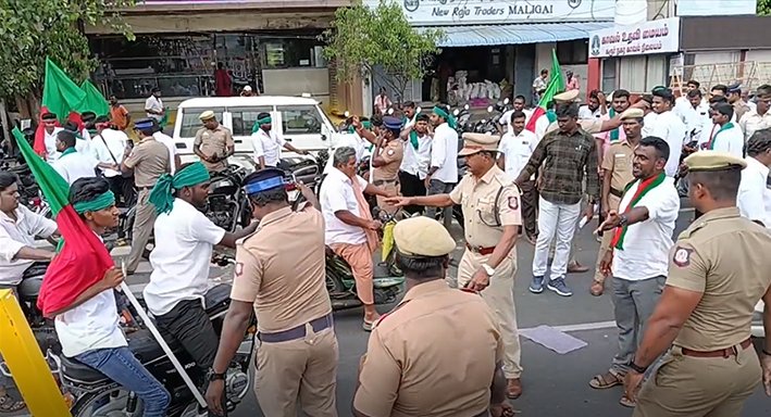 தீரன் சின்னமலை நினைவு நாள்–விதிமீறிய டூவீலர்கள்-நடவடிக்கை