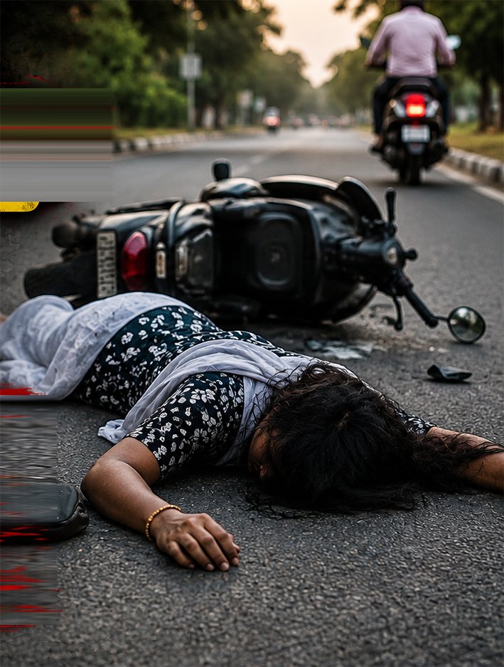 டூவீலரிலிருந்து தவறி விழுந்து பெண் பலி-திருச்சி அருகே சோகம்