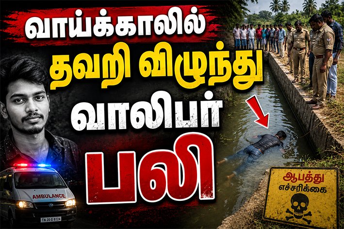 வாய்க்காலில் தவறி விழுந்து வாலிபர் பலி..திருச்சியில் சம்பவம்
