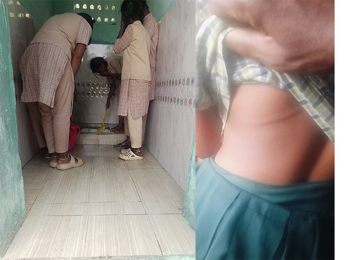 மாணவியை குச்சியால் அடித்த தலைமை ஆசிரியை சஸ்பெண்ட்