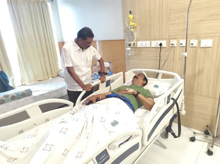 தபெதிக பொதுச் செயலாளர் கோவை ராமகிருஷ்ணன் ஆஸ்பத்திரியில் அனுமதி
