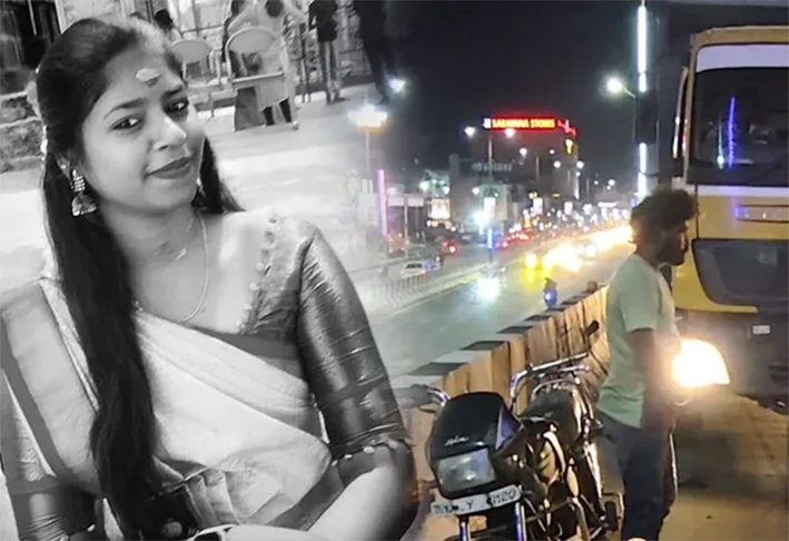 லாரி மோதி இளம்பெண் பரிதாப பலி... சென்னையில் சம்பவம்