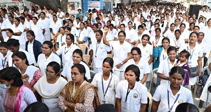 தற்காலிக ஒப்பந்தம் வேண்டாம்! செவிலியர் பணியிட விவகாரத்தில் சங்கம் கடும் எதிர்ப்பு
